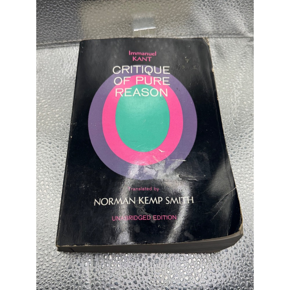 Critique of Pure Reason Immanuel Kant Norman Kemp Smith St Martins Press